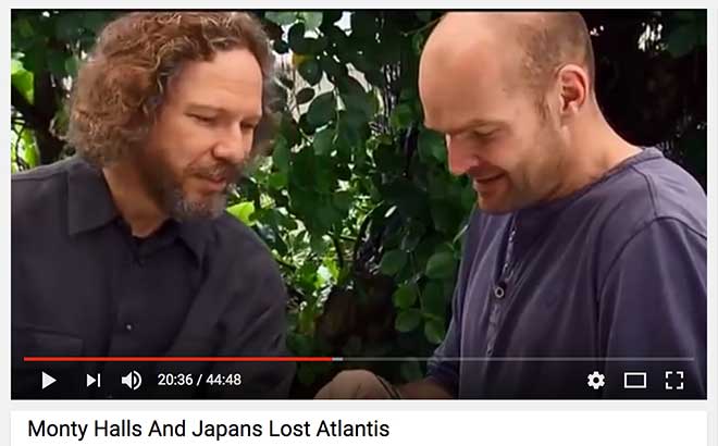 Screen capture from Monty Halls' documentary, Japan's Lost Atlantis