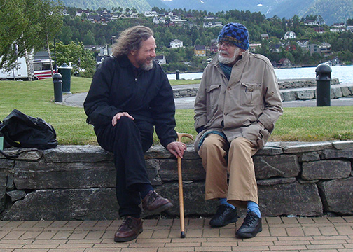 Picture of Robert Schoch and John Anthony West together in Sandane, Norway