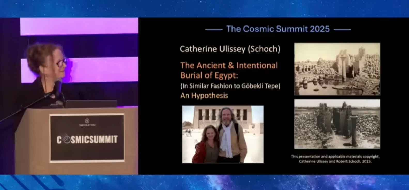 Catherine Ulissey speaking at the Cosmic Summit conference in 2025